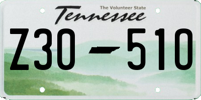 TN license plate Z3051O