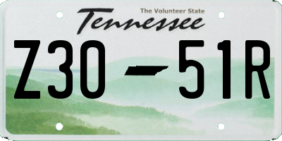 TN license plate Z3051R