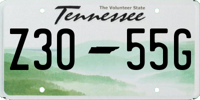 TN license plate Z3055G