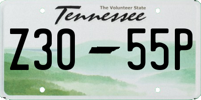 TN license plate Z3055P