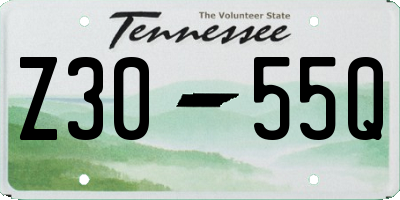TN license plate Z3055Q