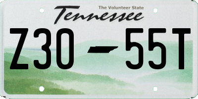 TN license plate Z3055T