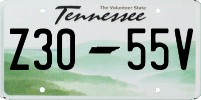 TN license plate Z3055V