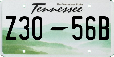 TN license plate Z3056B