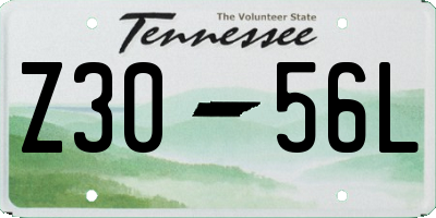 TN license plate Z3056L