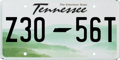 TN license plate Z3056T