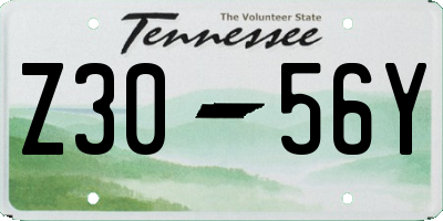 TN license plate Z3056Y