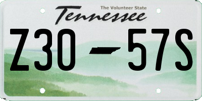 TN license plate Z3057S