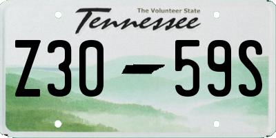TN license plate Z3059S