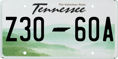 TN license plate Z3060A