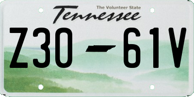 TN license plate Z3061V