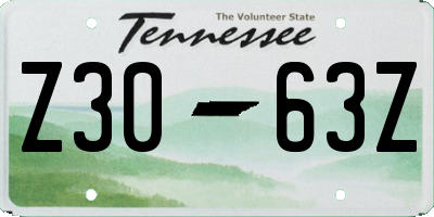 TN license plate Z3063Z