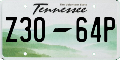 TN license plate Z3064P