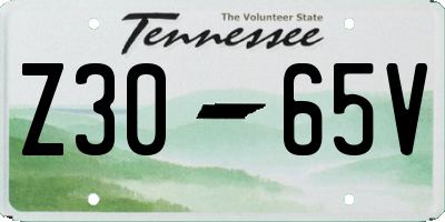 TN license plate Z3065V