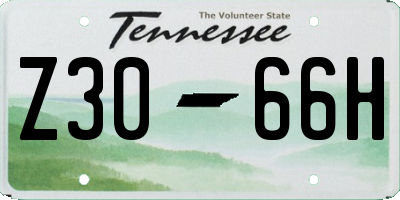 TN license plate Z3066H