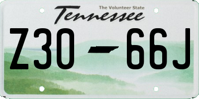 TN license plate Z3066J