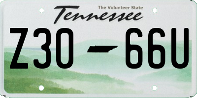 TN license plate Z3066U