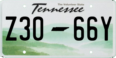 TN license plate Z3066Y