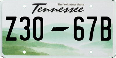 TN license plate Z3067B