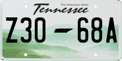 TN license plate Z3068A