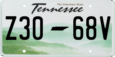 TN license plate Z3068V
