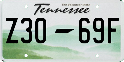 TN license plate Z3069F
