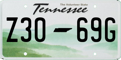 TN license plate Z3069G