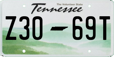 TN license plate Z3069T
