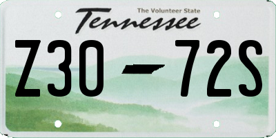 TN license plate Z3072S