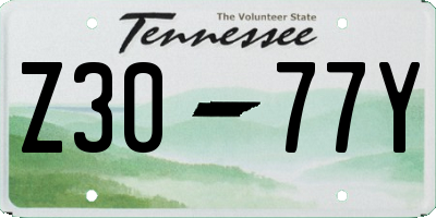 TN license plate Z3077Y