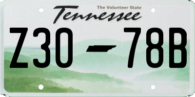 TN license plate Z3078B