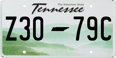 TN license plate Z3079C