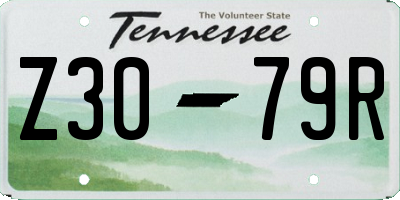 TN license plate Z3079R