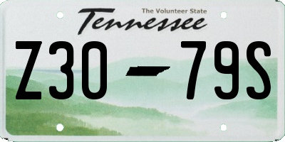 TN license plate Z3079S