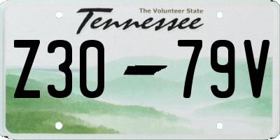 TN license plate Z3079V