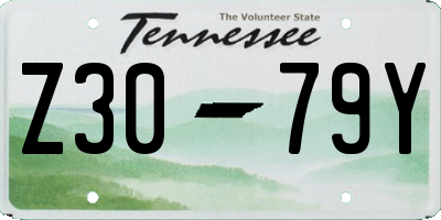 TN license plate Z3079Y