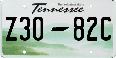 TN license plate Z3082C