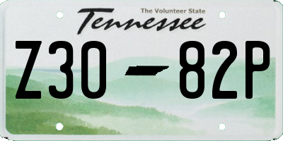 TN license plate Z3082P
