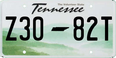 TN license plate Z3082T