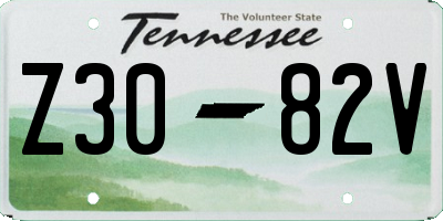 TN license plate Z3082V