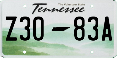TN license plate Z3083A