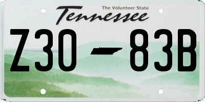 TN license plate Z3083B