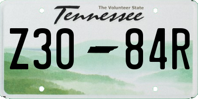 TN license plate Z3084R