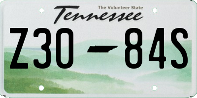 TN license plate Z3084S