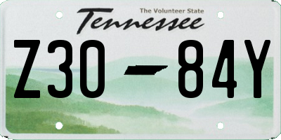 TN license plate Z3084Y