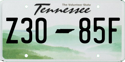 TN license plate Z3085F