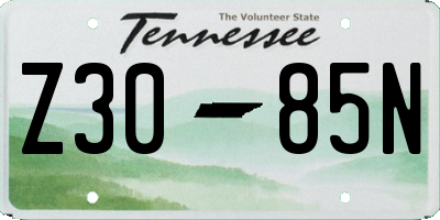 TN license plate Z3085N
