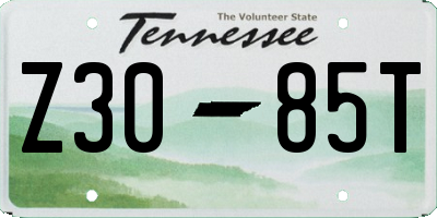 TN license plate Z3085T