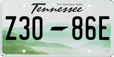 TN license plate Z3086E