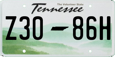 TN license plate Z3086H